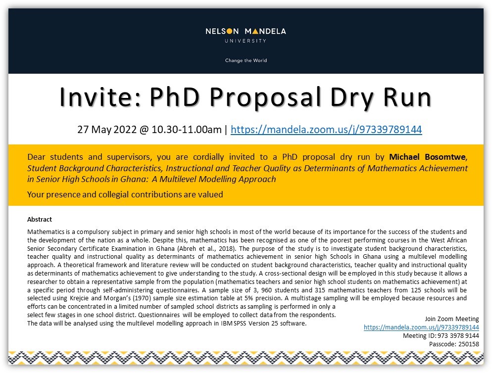 phd proposal defence